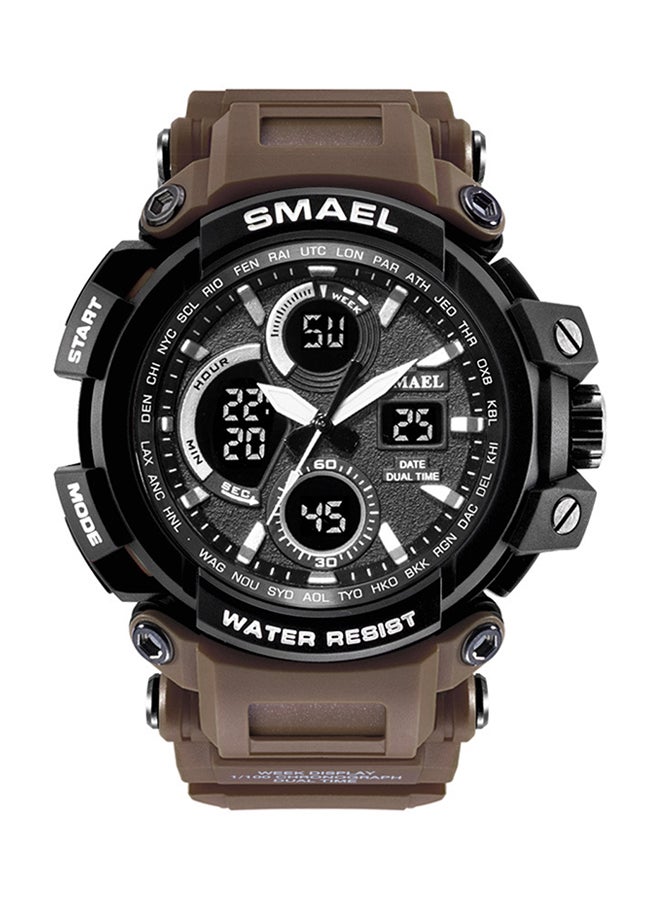 SMAEL Men's Water Resistant Resin Analog+Digital Watch Smael-32-BRO2