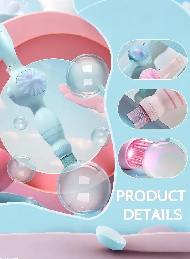 Soofam Colored Smoke Bubble Machine, Bubble Machine Elastic Bubble Mist Bubble Machine with elastic smoke effect, lightweight design, interactive bubbles, colored lights (pink) - Image 5