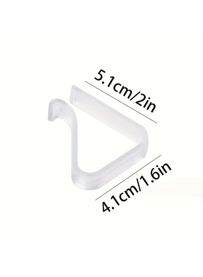 4pcs Clear Plastic Tablecloth Clips For Indoor Outdoor Events Parties And Meetings - Image 3