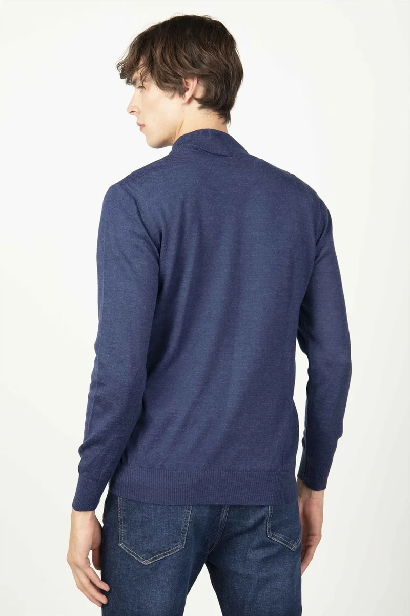 تودورس Slim Fit Narrow Cut Half Turtleneck Plain Men's Sweater
