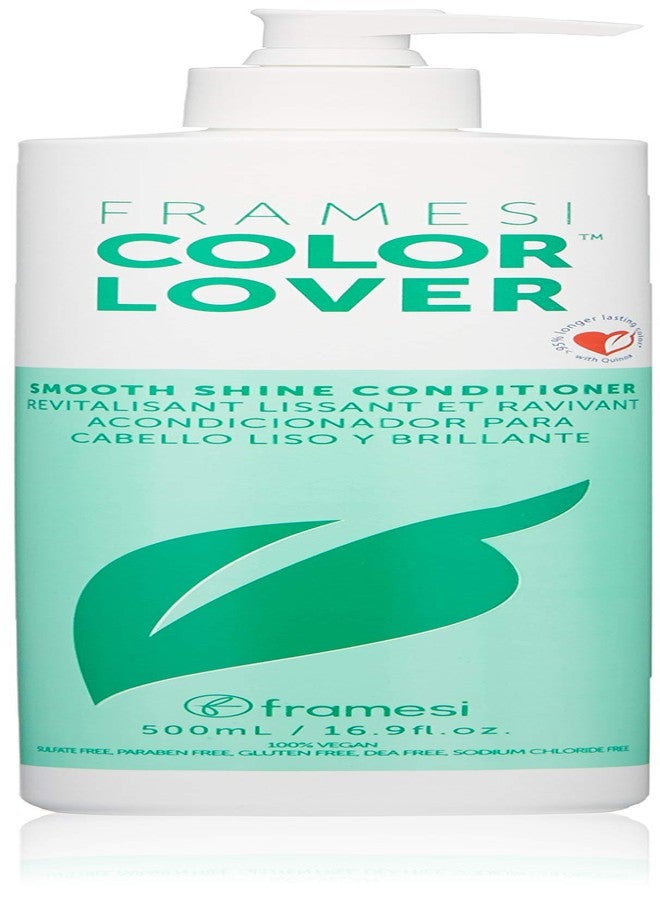 Framesi Color Lover Smooth Shine Conditioner, 16.9 fl oz, Sulfate Free Conditioner with Coconut Oil and Quinoa, Color Treated Hair - Image 1