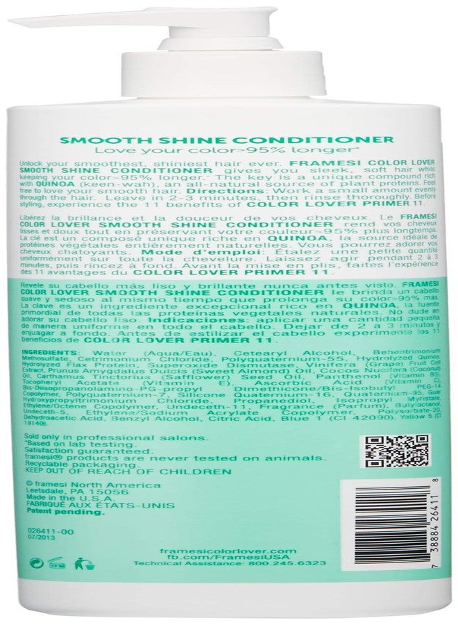 Framesi Color Lover Smooth Shine Conditioner, 16.9 fl oz, Sulfate Free Conditioner with Coconut Oil and Quinoa, Color Treated Hair - Image 2