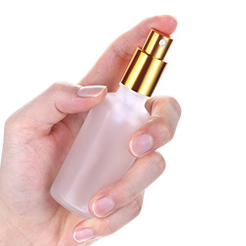 Furnido 12 Pack 1 Oz Frosted Glass Spray Bottles with Fine Mist Sprayer & Golden Pump Cap,Empty Travel Size Perfume Atomizer Liquid Containers for Essential Oils-Stickers,Pipette&Funnel included (Pack of 12) - Image 3