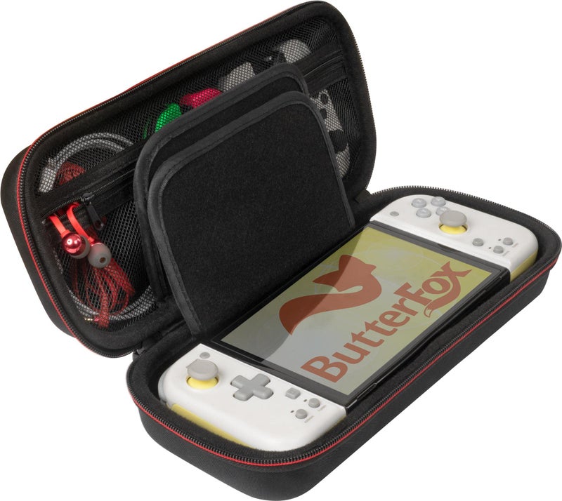 ButterFox Carrying Case for Hori Split Pad Compact, 20 Game Slot Holders (18 Physical + 2 digital), Compatible with Both Regular Switch and Swith OLED - Black - Image 3