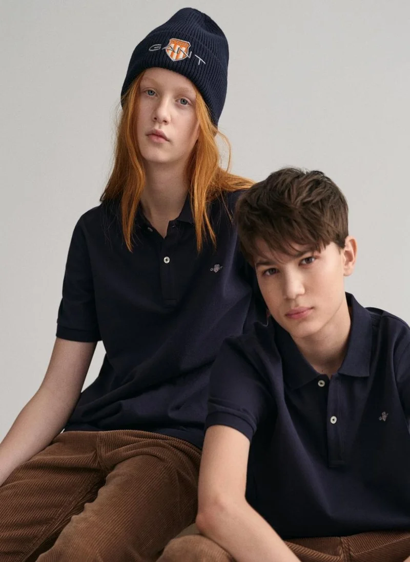 غانت Teens Shield Pique Polo Shirt
