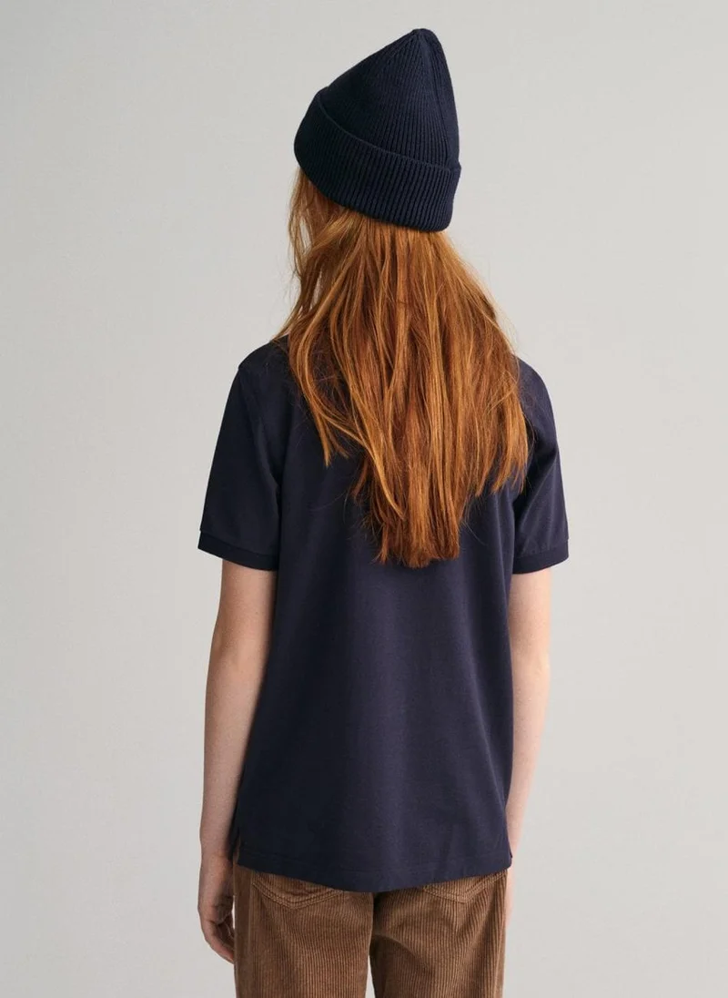 غانت Teens Shield Pique Polo Shirt