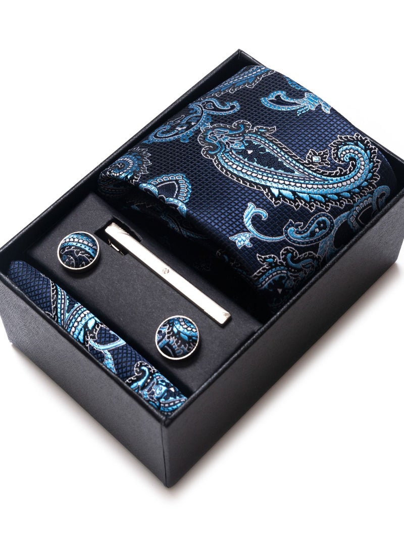 Fashionable Jacquard Necktie Suit Gift Box Set