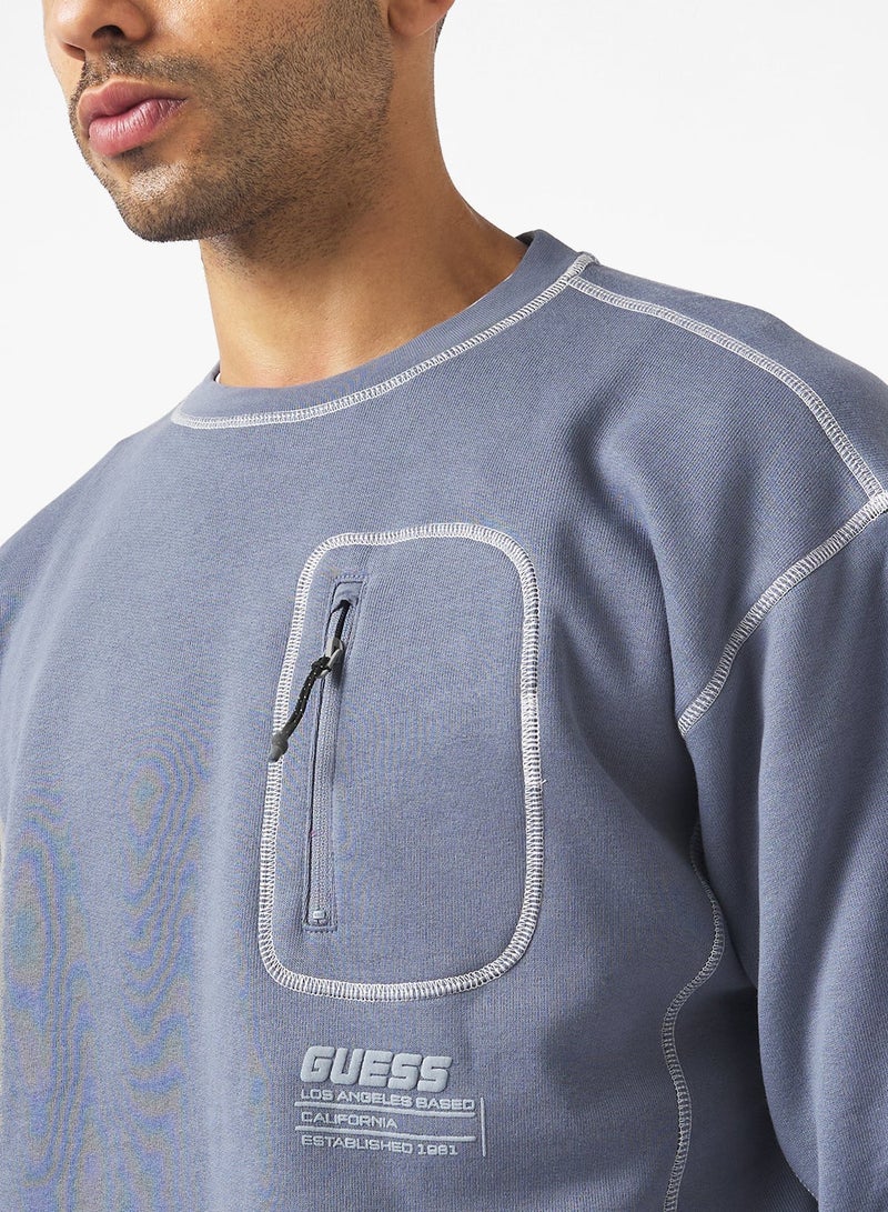 GUESS Taddeo Crew Neck Sweatshirt - Image 3