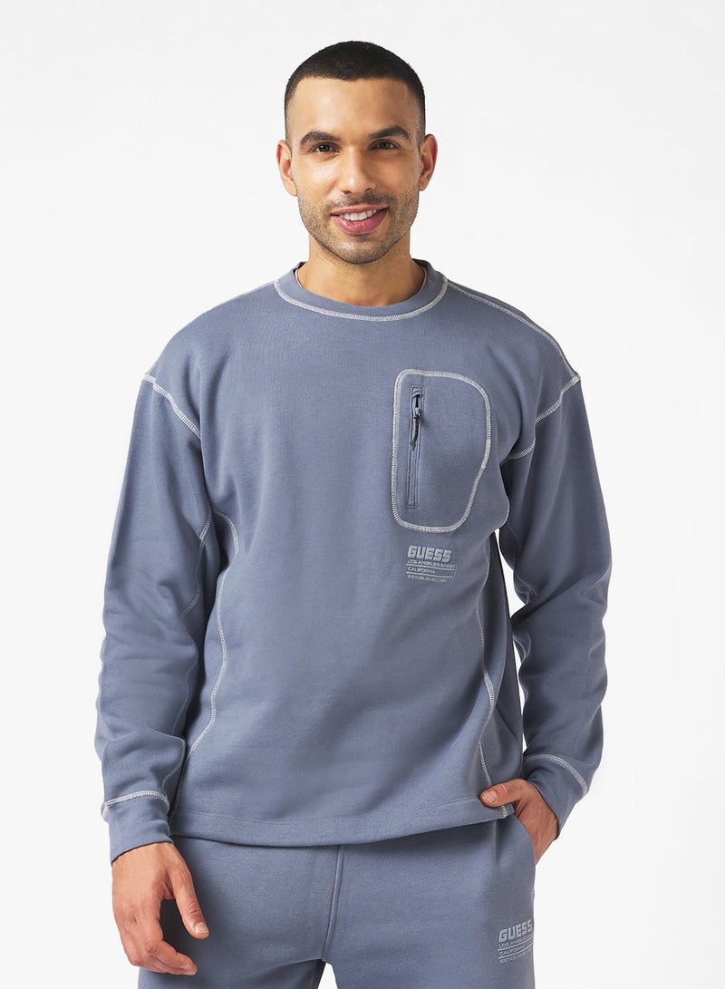 GUESS Taddeo Crew Neck Sweatshirt - Image 1