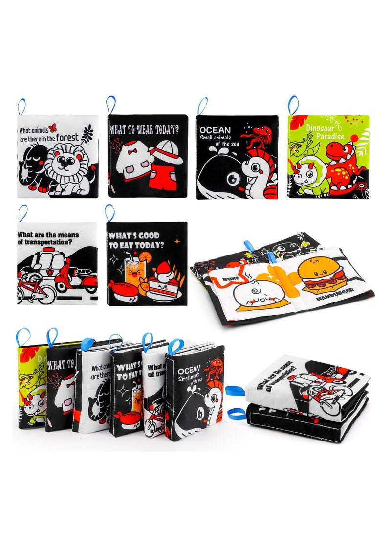 SYOSI Soft Baby Books Toys for 0-6 and 6-12 Months, Indestructible High Contrast Black and White Crinkle Books, Washable, Chewable, Non-Toxic Early Educational Books,Gifts for Newborn Boys and Girls - Image 1