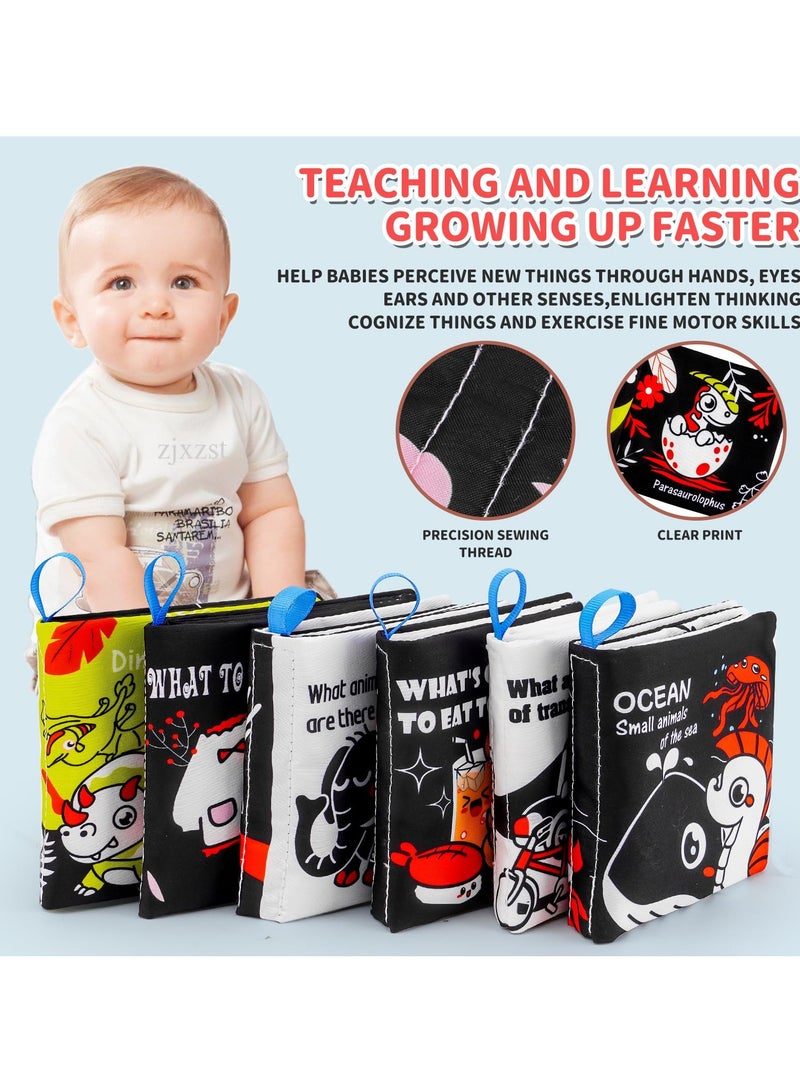 SYOSI Soft Baby Books Toys for 0-6 and 6-12 Months, Indestructible High Contrast Black and White Crinkle Books, Washable, Chewable, Non-Toxic Early Educational Books,Gifts for Newborn Boys and Girls - Image 3