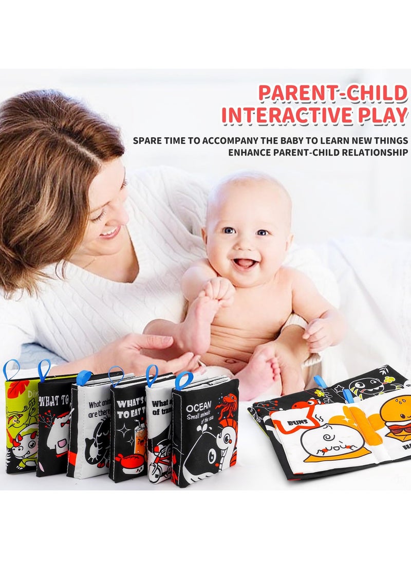 SYOSI Soft Baby Books Toys for 0-6 and 6-12 Months, Indestructible High Contrast Black and White Crinkle Books, Washable, Chewable, Non-Toxic Early Educational Books,Gifts for Newborn Boys and Girls - Image 4