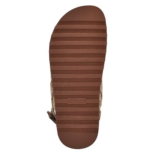 Guess Women's FADEY Sandal, Medium Brown Logo 211, 5 - Image 4