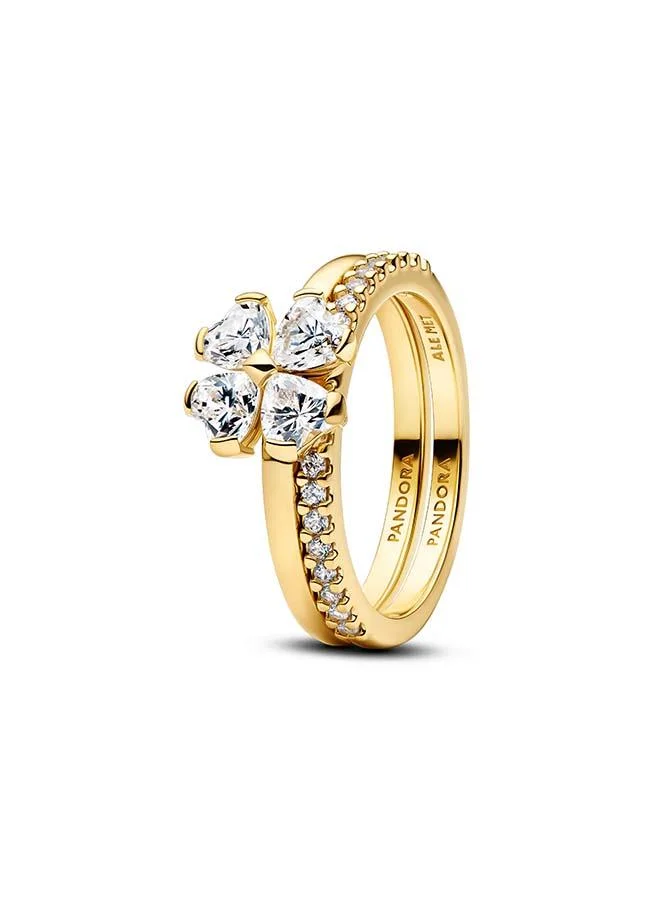 Sparkling Lucky Clover Splittable Ring