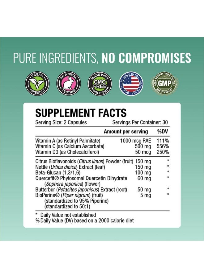 Approved Science® Respirasyl - Lung and Respiratory Support - with Quercefit, Vitamins A,C,D, BioPerine - 60 Capsules - Made in The USA - Image 4