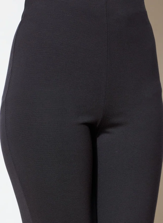 SASSAFRAS Women Slim Fit Black Trousers