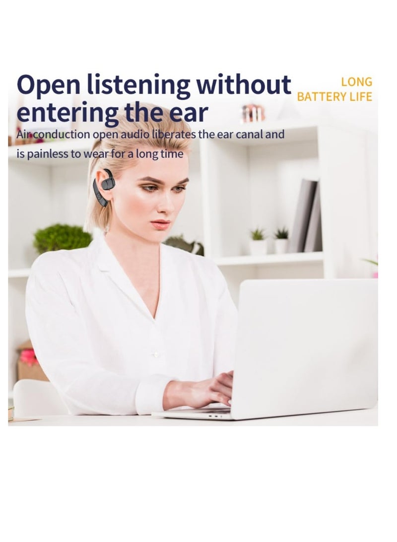 Excefore Bluetooth Headset V5.3, Wireless Handsfree Earpiece Built-in Mic Noise Cancelling, 30Hrs HD Calling, LED Display, Hands-Free Bluetooth Earphone for Driving, Business, Office, Black - Image 4