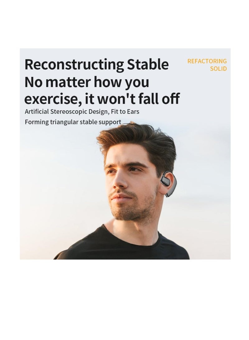 Excefore Bluetooth Headset V5.3, Wireless Handsfree Earpiece Built-in Mic Noise Cancelling, 30Hrs HD Calling, LED Display, Hands-Free Bluetooth Earphone for Driving, Business, Office, Black - Image 3