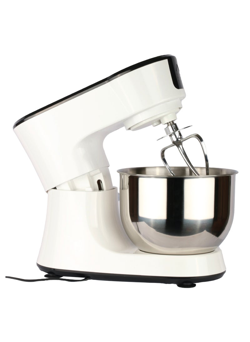 Flexy Stand Mixer 4.8L 1000W 6 Speed Pulse Function 3 Aluminum Whisks Stainless Steel Bowl Lid Splash Guard  - Image 1