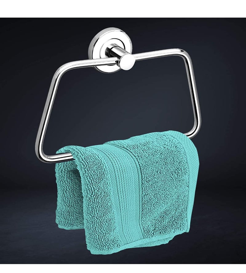 Napkin Towel Stand Stainless Steel Napkin Ring Towel Stand Napkin Hanger Towel RingHolderHanger Size 10X10X5 CMS coler Silver Pack of 1pc  - Image 2