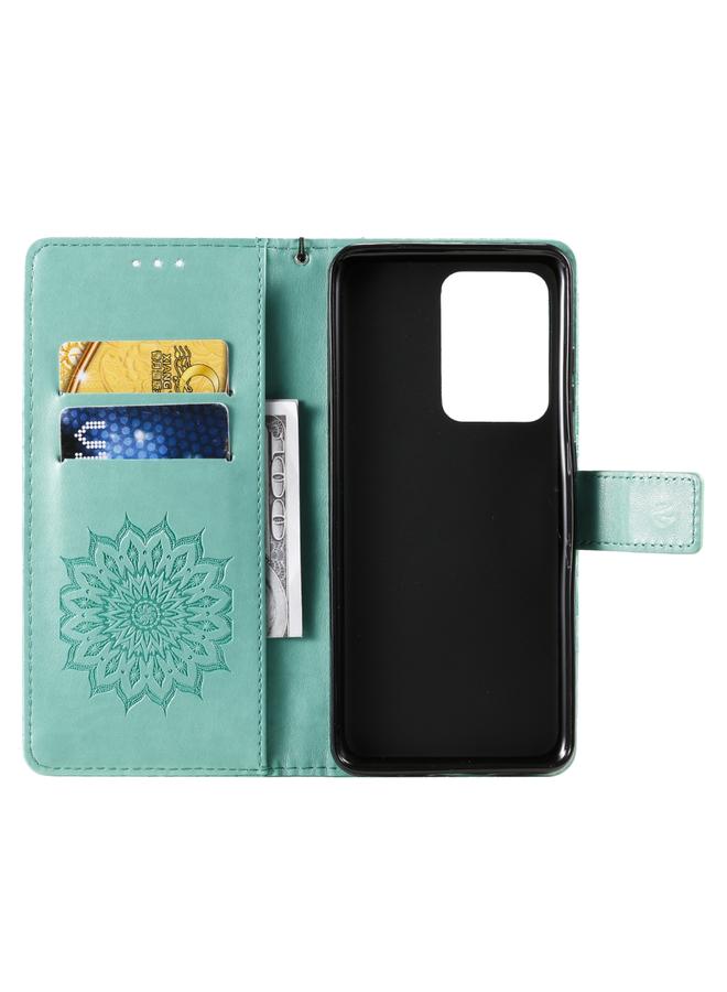 Zaboon Case For Galaxy S20 Ultra Sun Print Horizontal Flip Protective Case with Holder & Card Slots & Wallet - Image 4