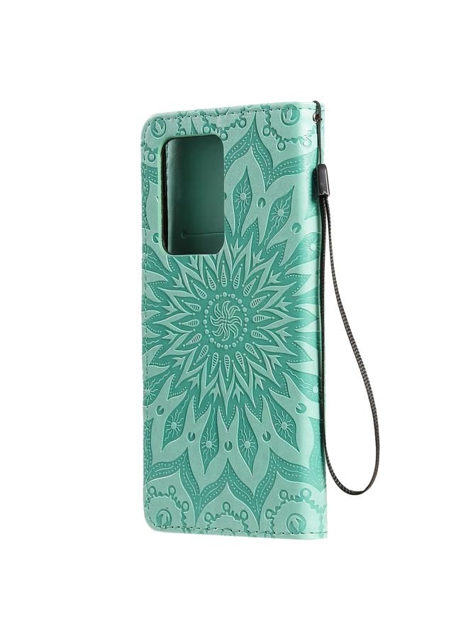 Zaboon Case For Galaxy S20 Ultra Sun Print Horizontal Flip Protective Case with Holder & Card Slots & Wallet - Image 3