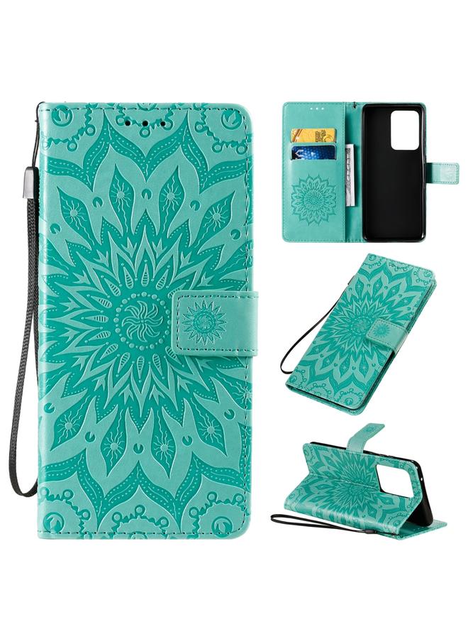 Zaboon Case For Galaxy S20 Ultra Sun Print Horizontal Flip Protective Case with Holder & Card Slots & Wallet - Image 1