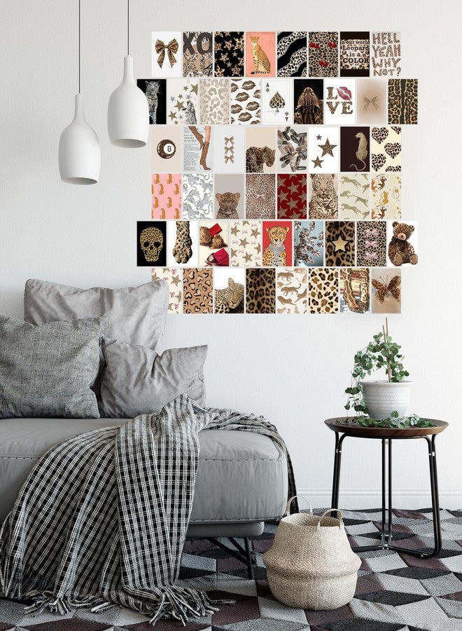 TwoDays Cheetah Print Room Decor Aesthetic, Y2K Leopard Print Wall Art Collage Kit, Chic Luxury Trendy Fashion Posters for Girls Home Bedroom Apartment Dorm.(Set of 50, 4" × 6") - Image 5