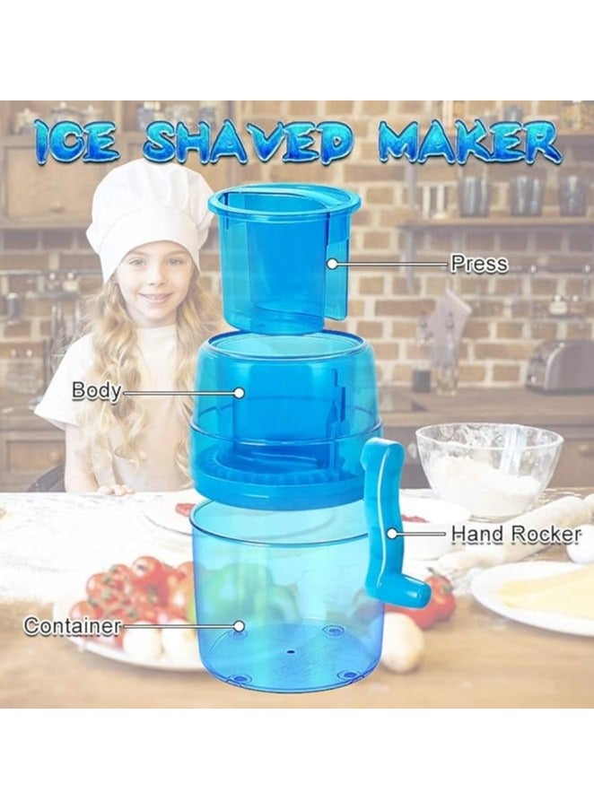 التجار العالميون في بنك البحرين الوطني آلة تكسير الثلج اليدوية المحمولة وماكينة الحلاقة، وصانعة مخروط الثلج اليدوية مع شفرات من الفولاذ المقاوم للصدأ وصندوق تخزين، آلة تكسير الثلج صغيرة الحجم وخفيفة الوزن للمنزل والمطبخ والحفلات والمشروبات المثلجة - Image 2