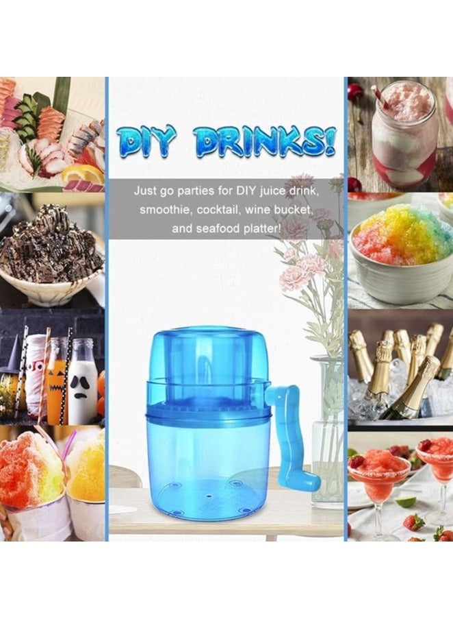 التجار العالميون في بنك البحرين الوطني آلة تكسير الثلج اليدوية المحمولة وماكينة الحلاقة، وصانعة مخروط الثلج اليدوية مع شفرات من الفولاذ المقاوم للصدأ وصندوق تخزين، آلة تكسير الثلج صغيرة الحجم وخفيفة الوزن للمنزل والمطبخ والحفلات والمشروبات المثلجة - Image 4