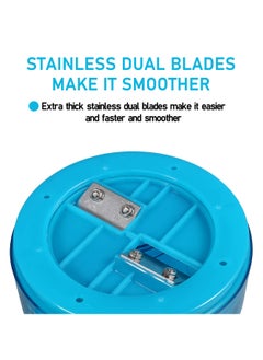 NBB GLOBAL TRADERS Hand-Crank Ice Shaver Machine | Manual Ice Crusher | Snow Cone Maker | Compact Ice Breaker | Blue, 140x140x150mm  - Image 3