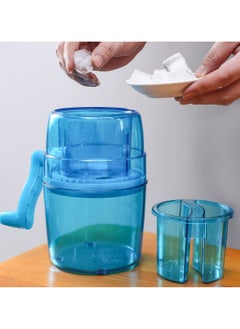 NBB GLOBAL TRADERS Hand-Crank Ice Shaver Machine | Manual Ice Crusher | Snow Cone Maker | Compact Ice Breaker | Blue, 140x140x150mm  - Image 5