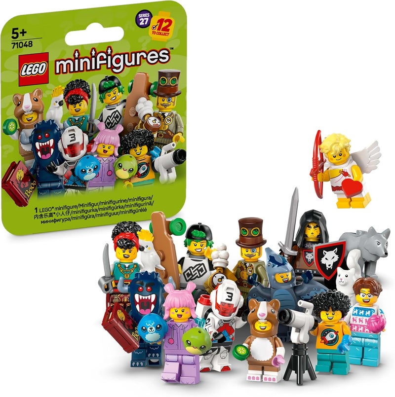 LEGO Minifigures Series 27 Mystery Box, Get 1 of 12 Collectible Figures incl. Cupid, Pterodactyl, Jetpack Racer & More - Toys for 5+ Year Old Boys and Girls 71048 - Image 1