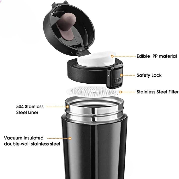Vroxy Vacuum Insulated Hydra Coffee Mug Stainless Steel Travel Mug Spill Proof Hot and Cold - Image 2