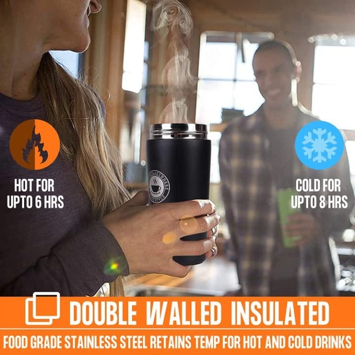 Vroxy Vacuum Insulated Hydra Coffee Mug Stainless Steel Travel Mug Spill Proof Hot and Cold - Image 3
