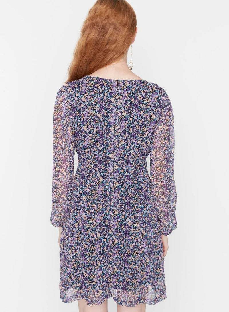 trendyol Floral Chiffon Dress