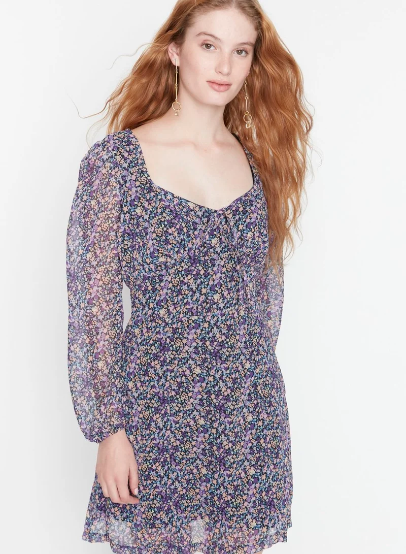 trendyol Floral Chiffon Dress