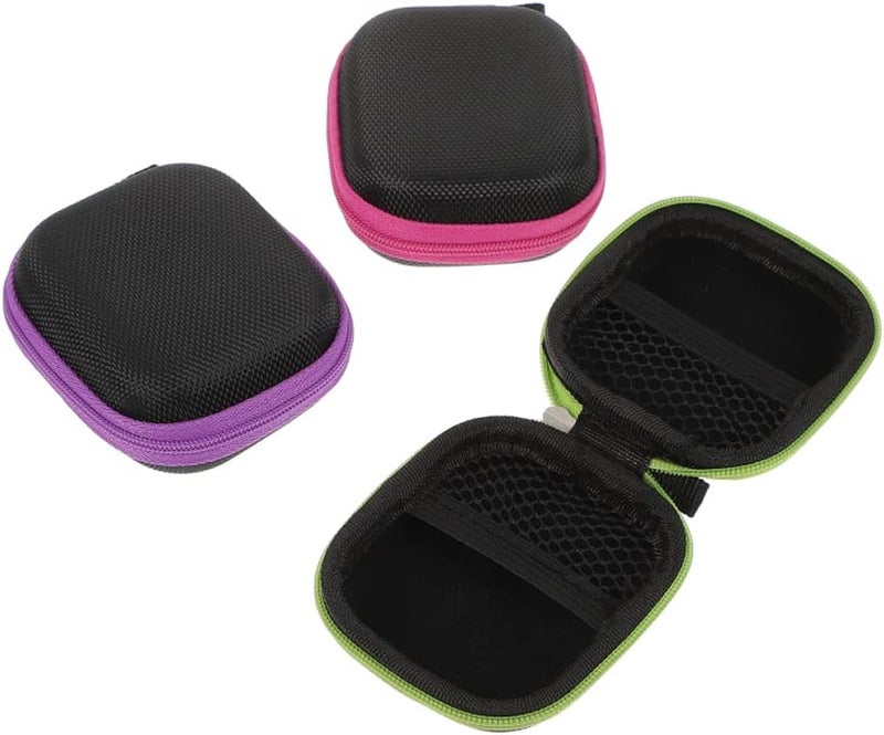 VASANA 3Pcs Portable Essential Oil Carrying Case Mini Travel Size Essential Oils Storage Bag Organizer Hardshell Case for 6 Bottles 1-5ml Roller Bottles Perfume Nailpolish