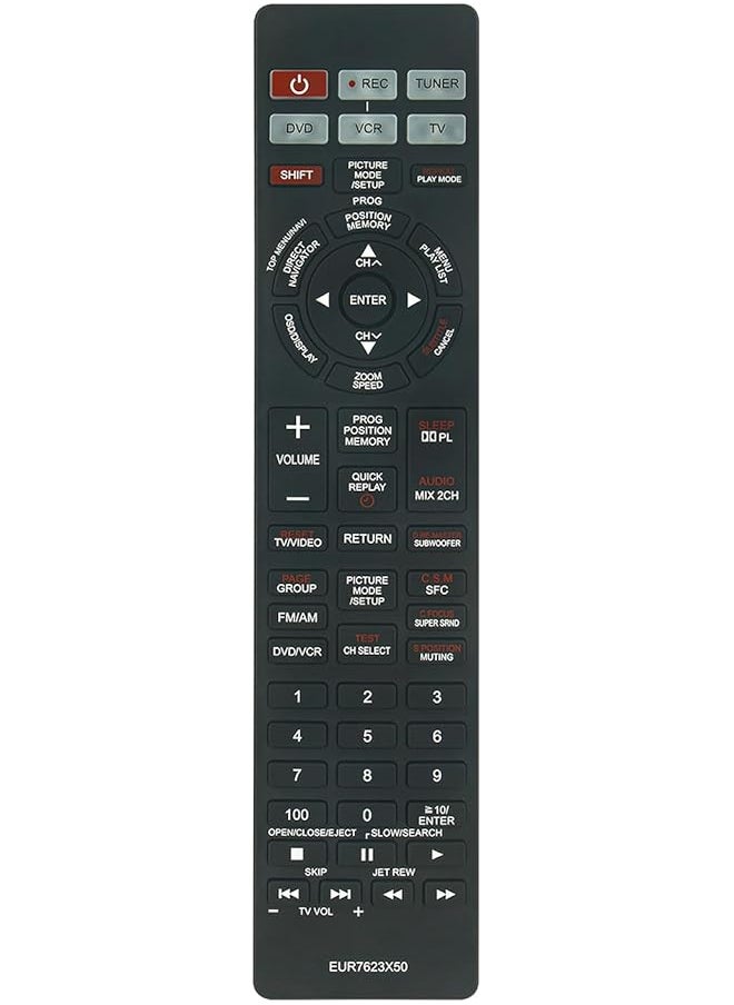 erorex - Replaced Eur7623X50 Remote Control Compatible With Panasonic Dvd Vcr Sa Ht790Vp Sa Ht810 Sa Ht80Ov Sc Ht810 Sc Ht800V Sc Ht810V Sa Ht79Q Sa Ht790V Sc Ht810V Sa Ht810V Sc Hi790 Sc Ht790V - Image 1