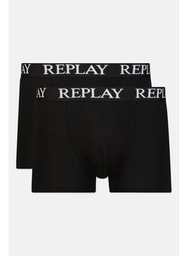 Men 2 Pack Brand Logo Boxer Brief, Black