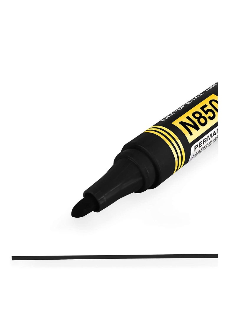 Pentel 6-Piece Permanent Marker Bullet Tip Black Ink - Image 2