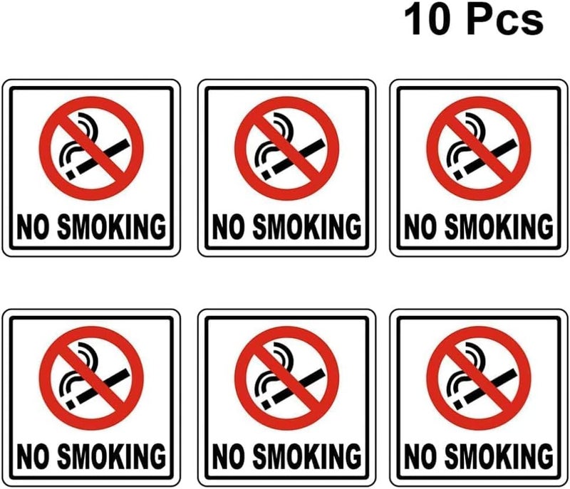 ARS ''No Smoking Sign No Smoking Sticker'' PET Car Stickers Self-Adhesive No Smoking Sign Decal Stickers Bumper Decal / 14 x 14cm - Image 4