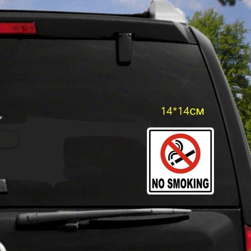 ARS ''No Smoking Sign No Smoking Sticker'' PET Car Stickers Self-Adhesive No Smoking Sign Decal Stickers Bumper Decal / 14 x 14cm - Image 3