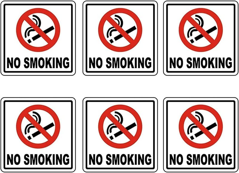 ARS ''No Smoking Sign No Smoking Sticker'' PET Car Stickers Self-Adhesive No Smoking Sign Decal Stickers Bumper Decal / 14 x 14cm - Image 1