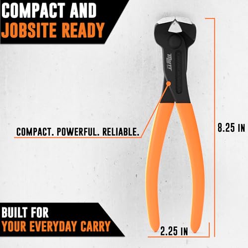 AMERICAN MUTT TOOLS Mutt Tools 8 Inch End Cutting Pliers Heavy Duty – CRV End Nippers Tool – Nail Puller Pliers, Nail Puller Tool - Image 5