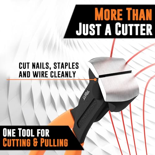 AMERICAN MUTT TOOLS Mutt Tools 8 Inch End Cutting Pliers Heavy Duty – CRV End Nippers Tool – Nail Puller Pliers, Nail Puller Tool - Image 2
