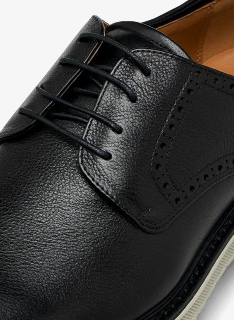 DUCHINI  Men'S Leather Solid Lace-Up Sneakers for Men | Best Price UAE