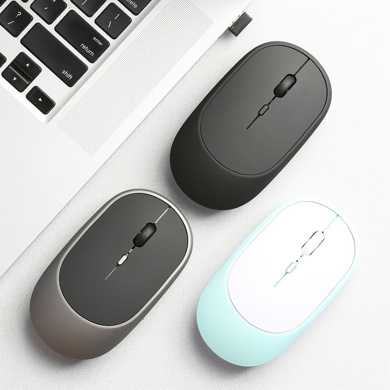 ٢ فأرة لاسلكية USB 4G، وردية اللون، فأرة حاسوب محمولة للمكتب، تصميم مريح، ثابتة وناعمة، زمن استجابة منخفض، مناسبة لأجهزة الكمبيوتر والحواسيب المحمولة واللابتوب والألعاب. - Image 4