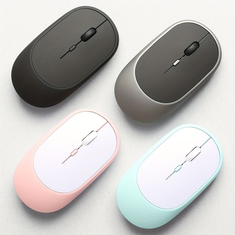 ٢ فأرة لاسلكية USB 4G، وردية اللون، فأرة حاسوب محمولة للمكتب، تصميم مريح، ثابتة وناعمة، زمن استجابة منخفض، مناسبة لأجهزة الكمبيوتر والحواسيب المحمولة واللابتوب والألعاب. - Image 3