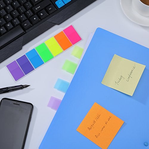 Pangda 560 Sheets Welcome Back to School Flags Index Tabs Sticky Notes Writable Labels Page Marker Bookmarks Text Highlighter Strips, 20 x 45 mm, 4 Sets, 7 Colors - Image 5